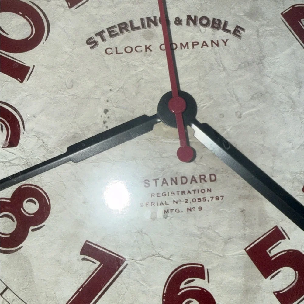 Rustic sterling and Noble 11.5 inch clock T22